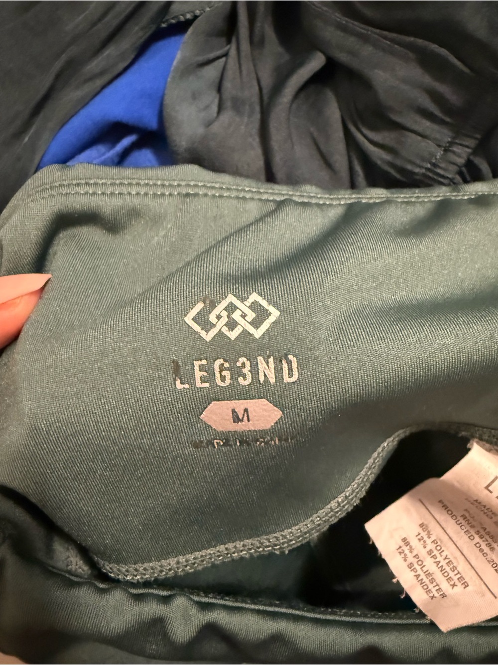 LEG3ND Women's High-Rise Leggings in Teal Green - Medium